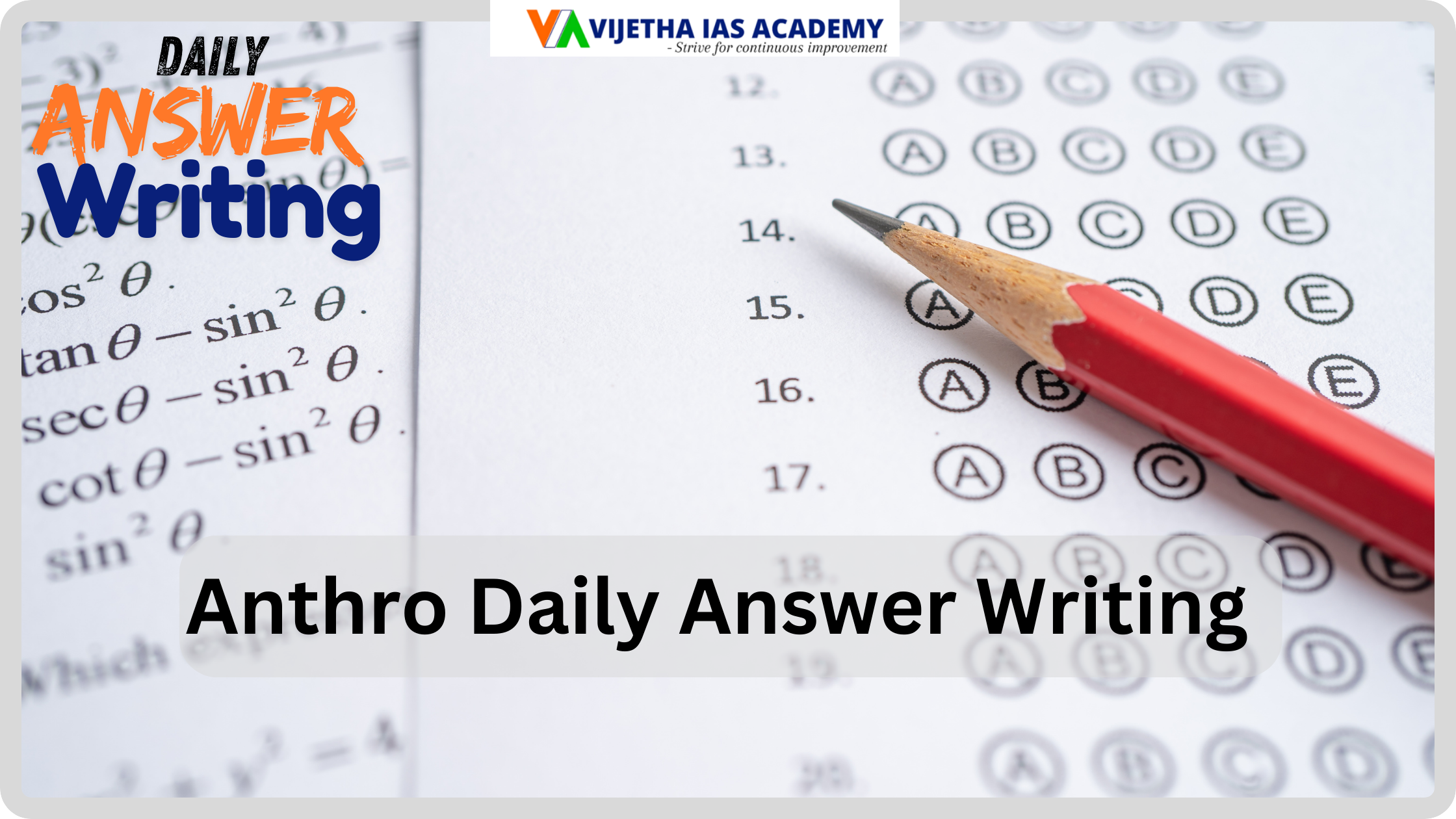 Anthro Daily Answer Writing