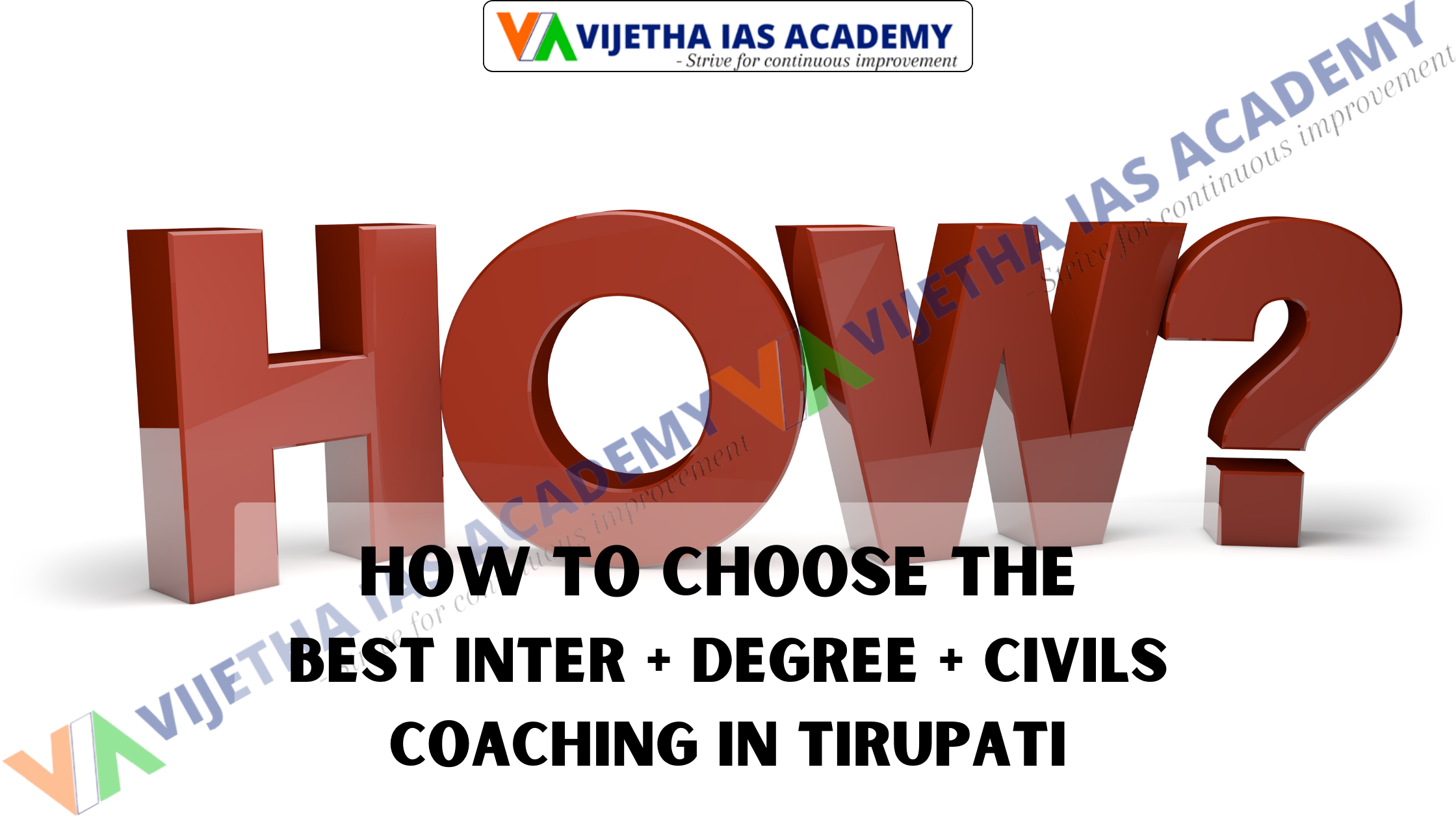 How To Choose The Best inter + Degree + Civils Coaching in Tirupati