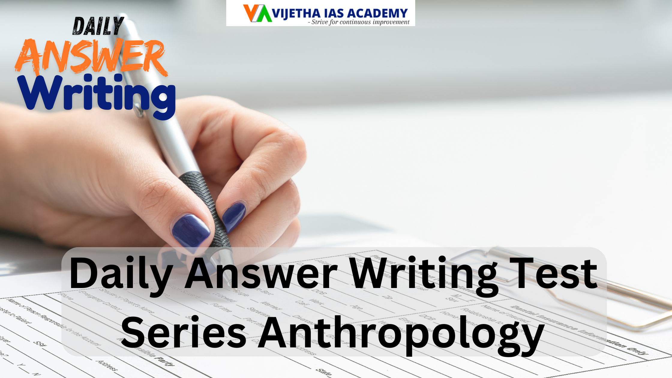 Daily Answer Writing | Test Series Anthropology