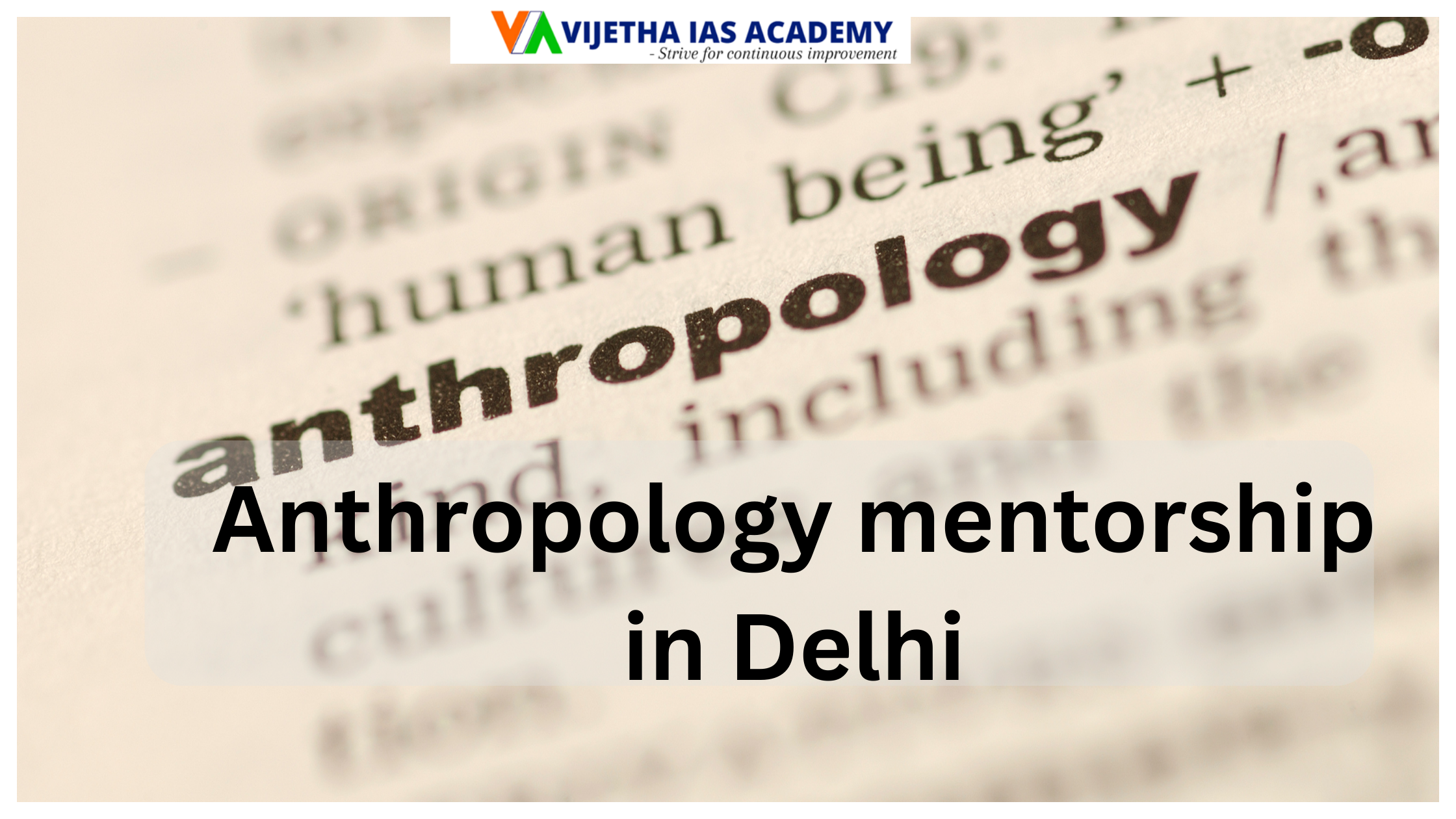 Anthropology mentorship in Delhi