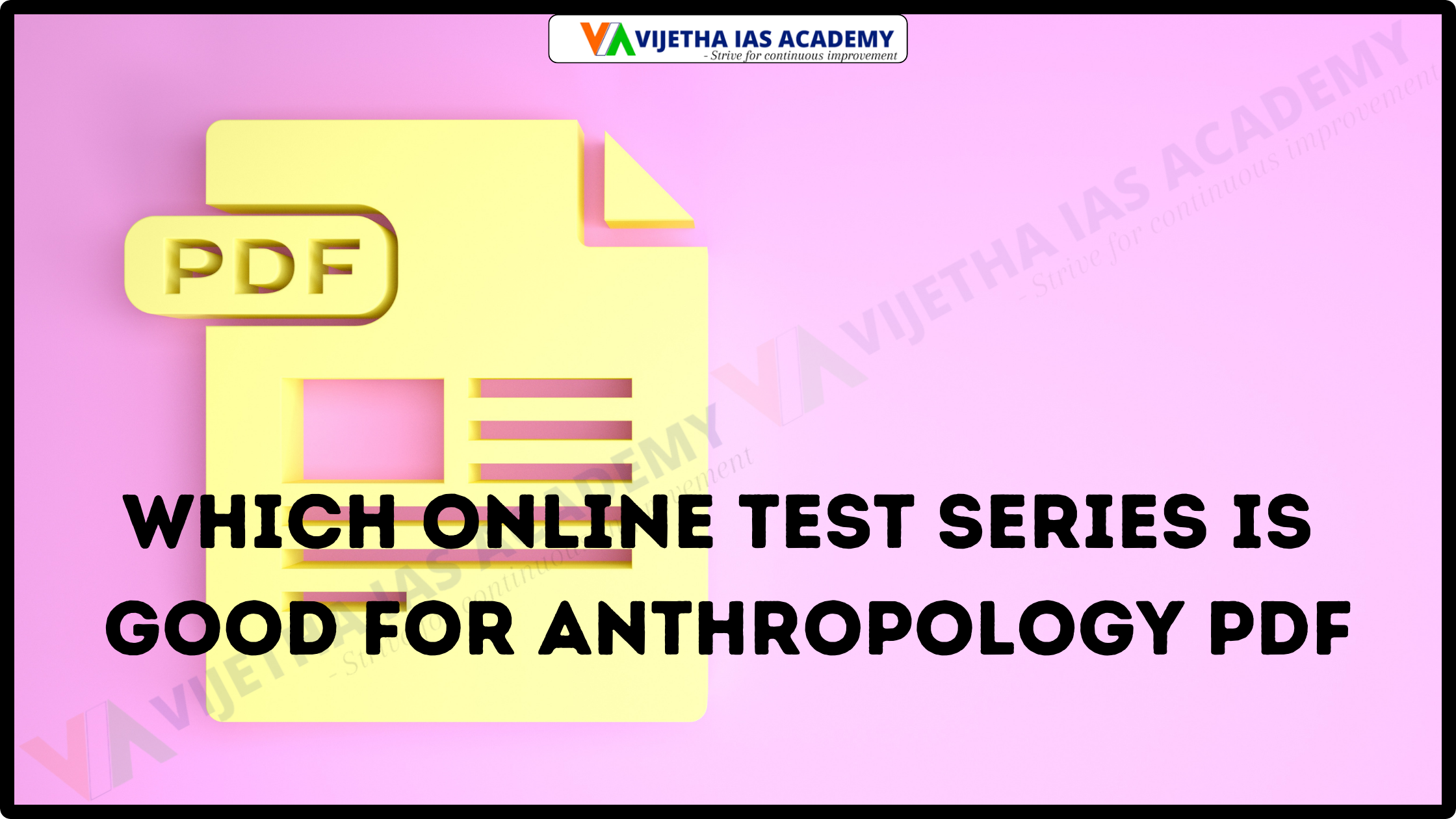 Which Online Test Series Is Good For Anthropology Pdf