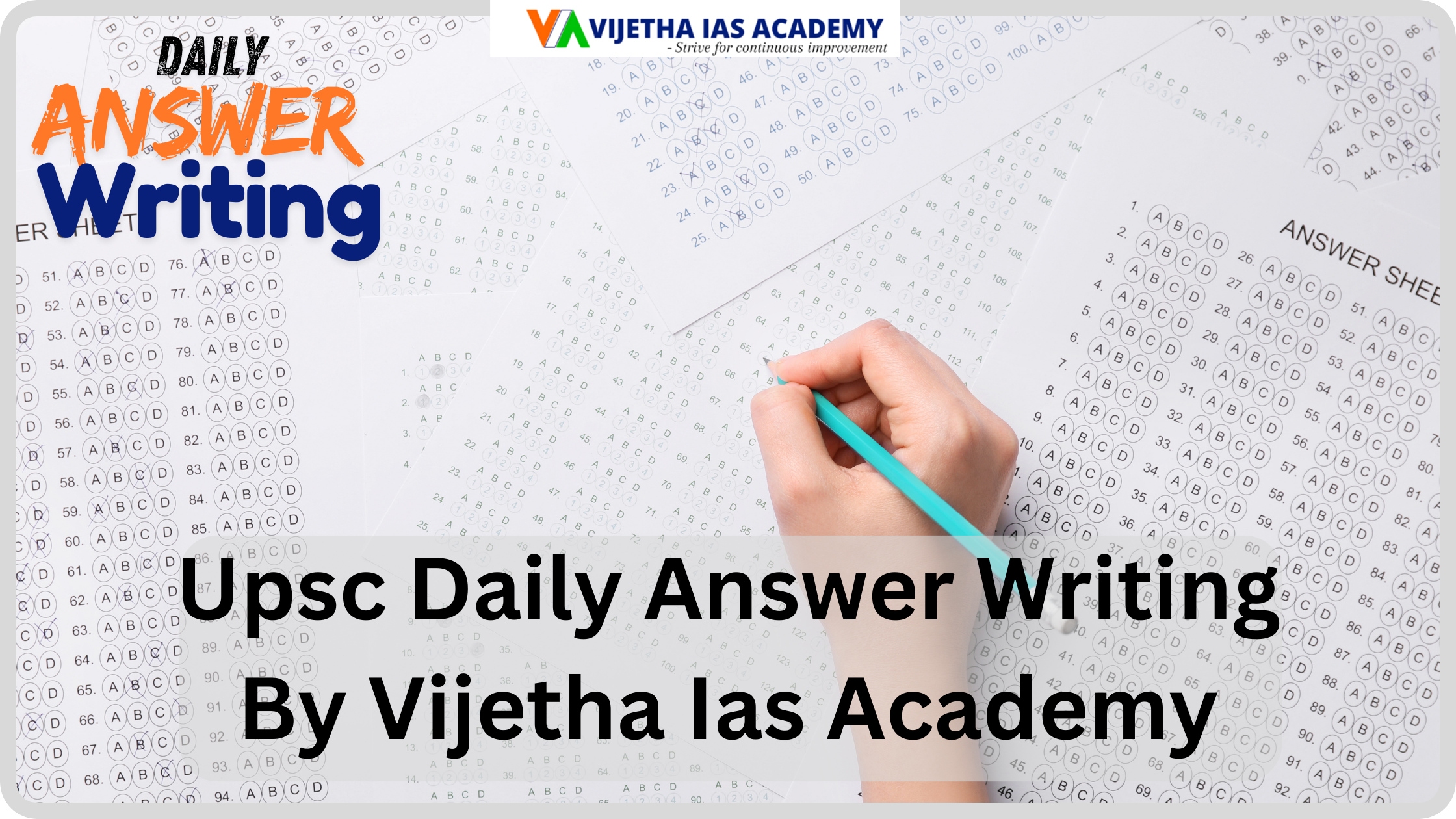 Upsc Daily Answer Writing By Vijetha Ias Academy