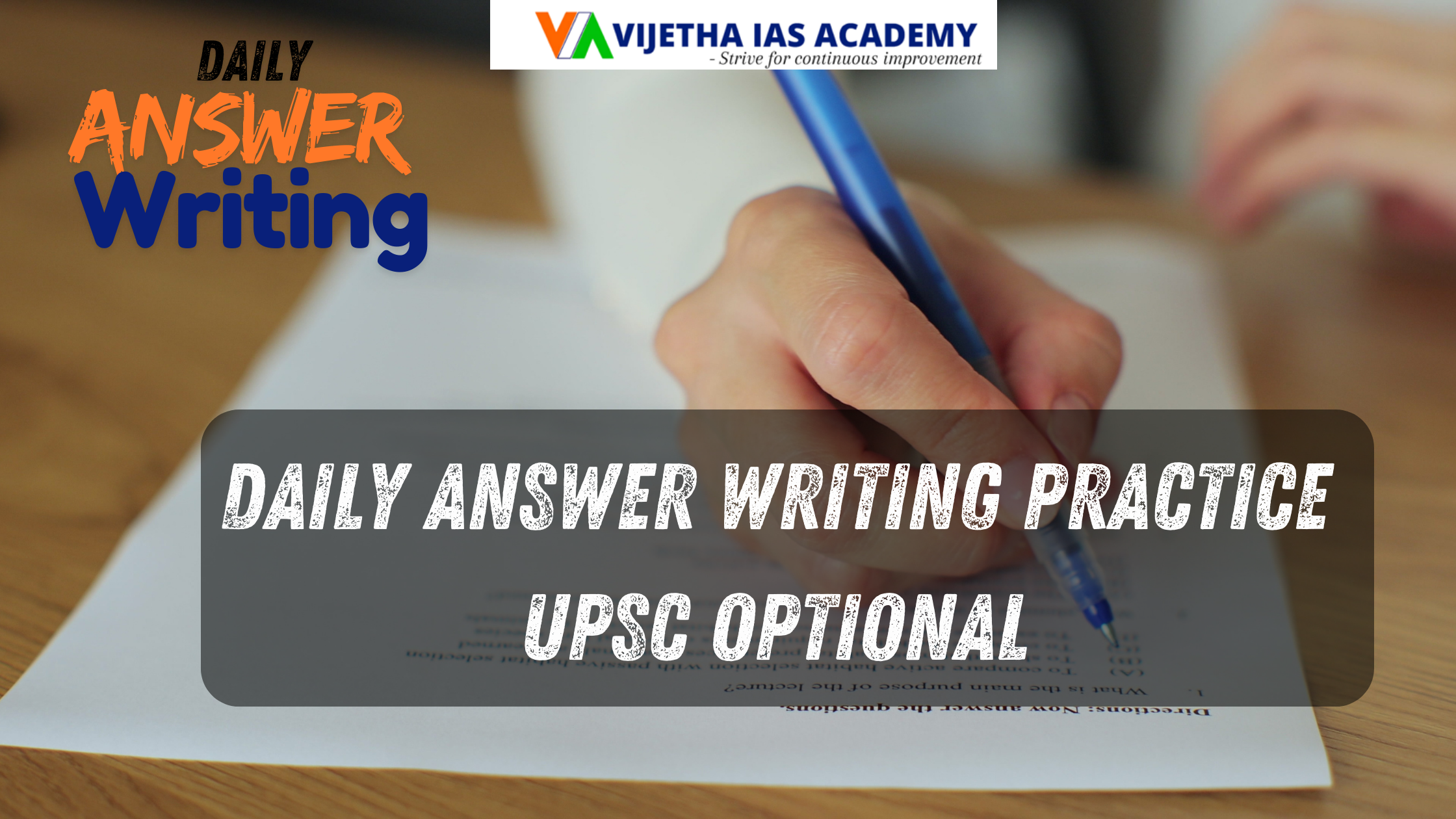Daily Answer Writing Practice Upsc Optional