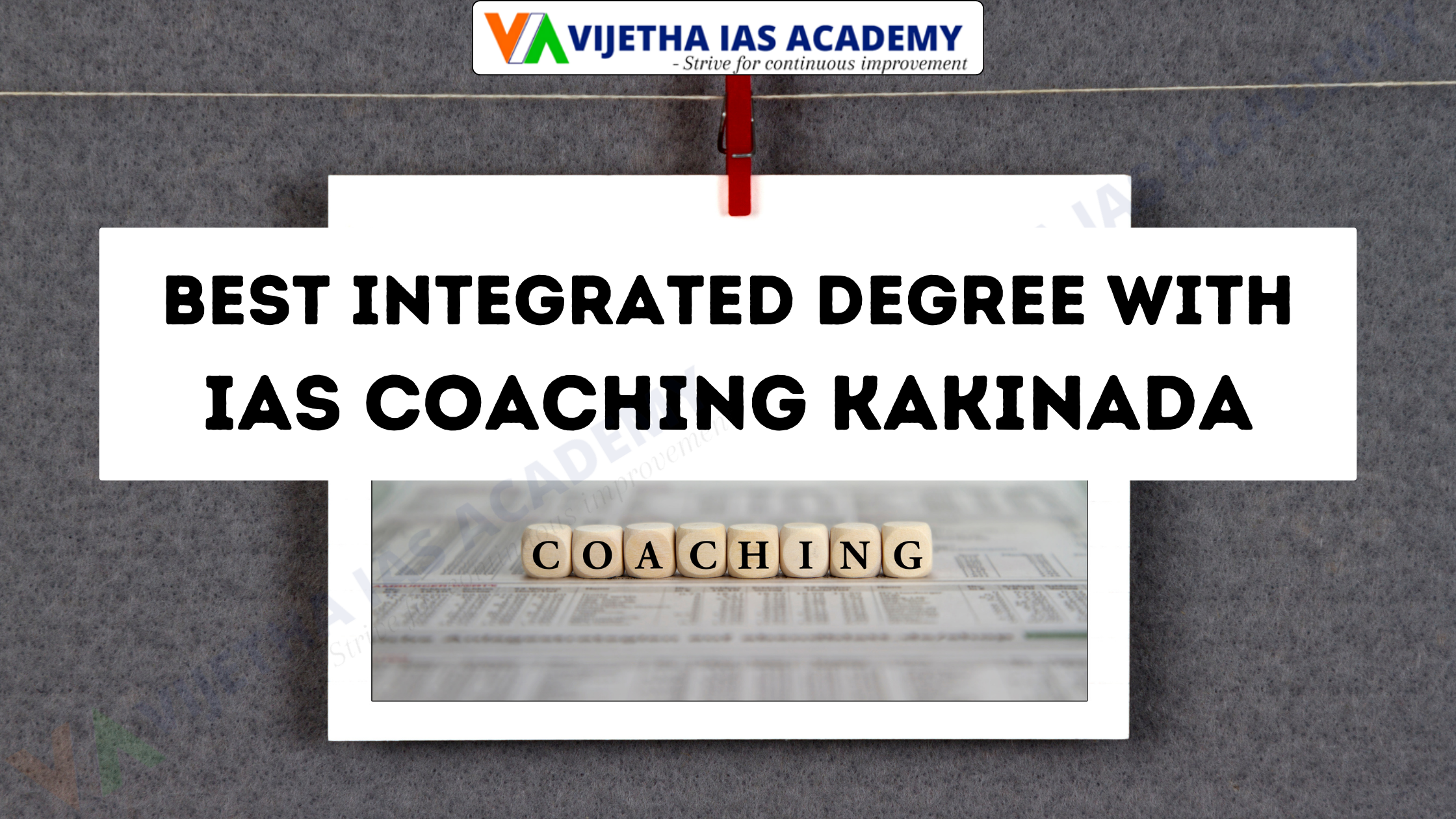 Best Integrated Degree With Ias Coaching Kakinada