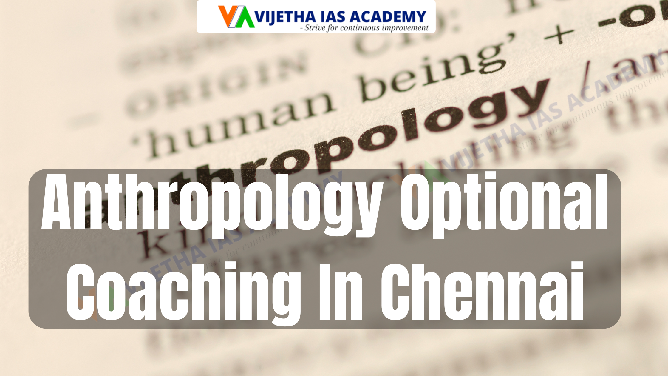 Anthropology Optional Coaching in Chennai | Your Guide to Success