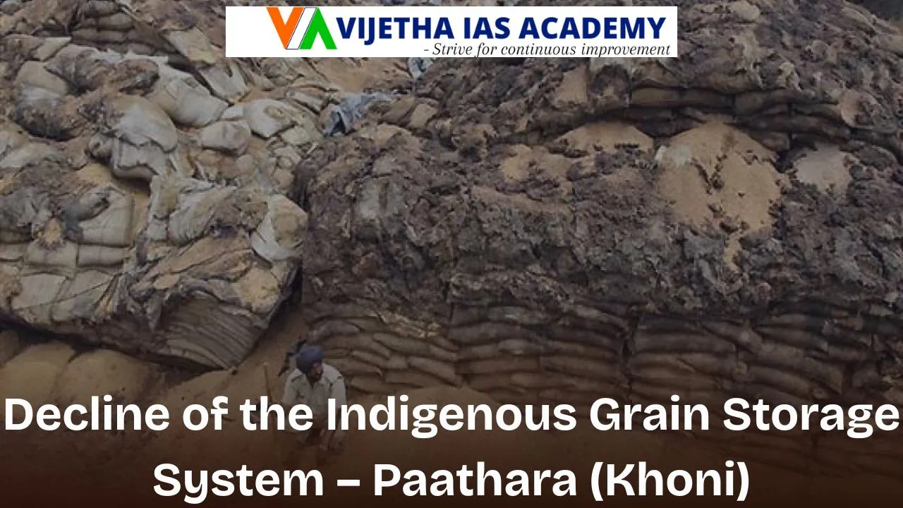 Decline of the Indigenous Grain Storage System – Paathara (Khoni)