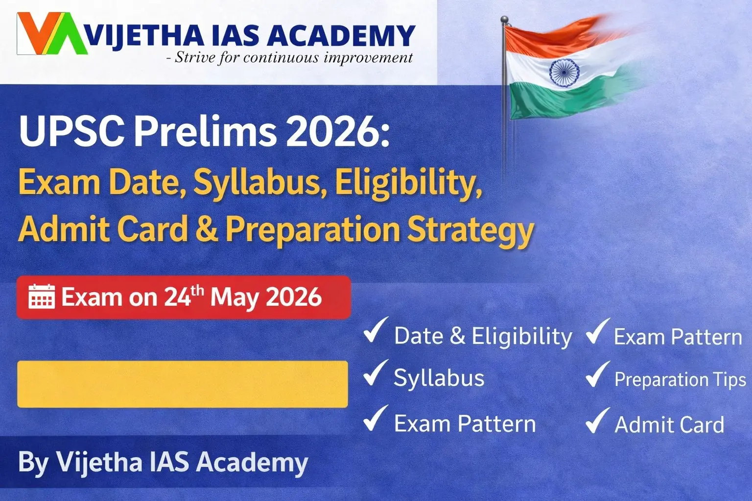 UPSC Prelims 2026: Exam Date, Pattern, Syllabus & Preparation Tips