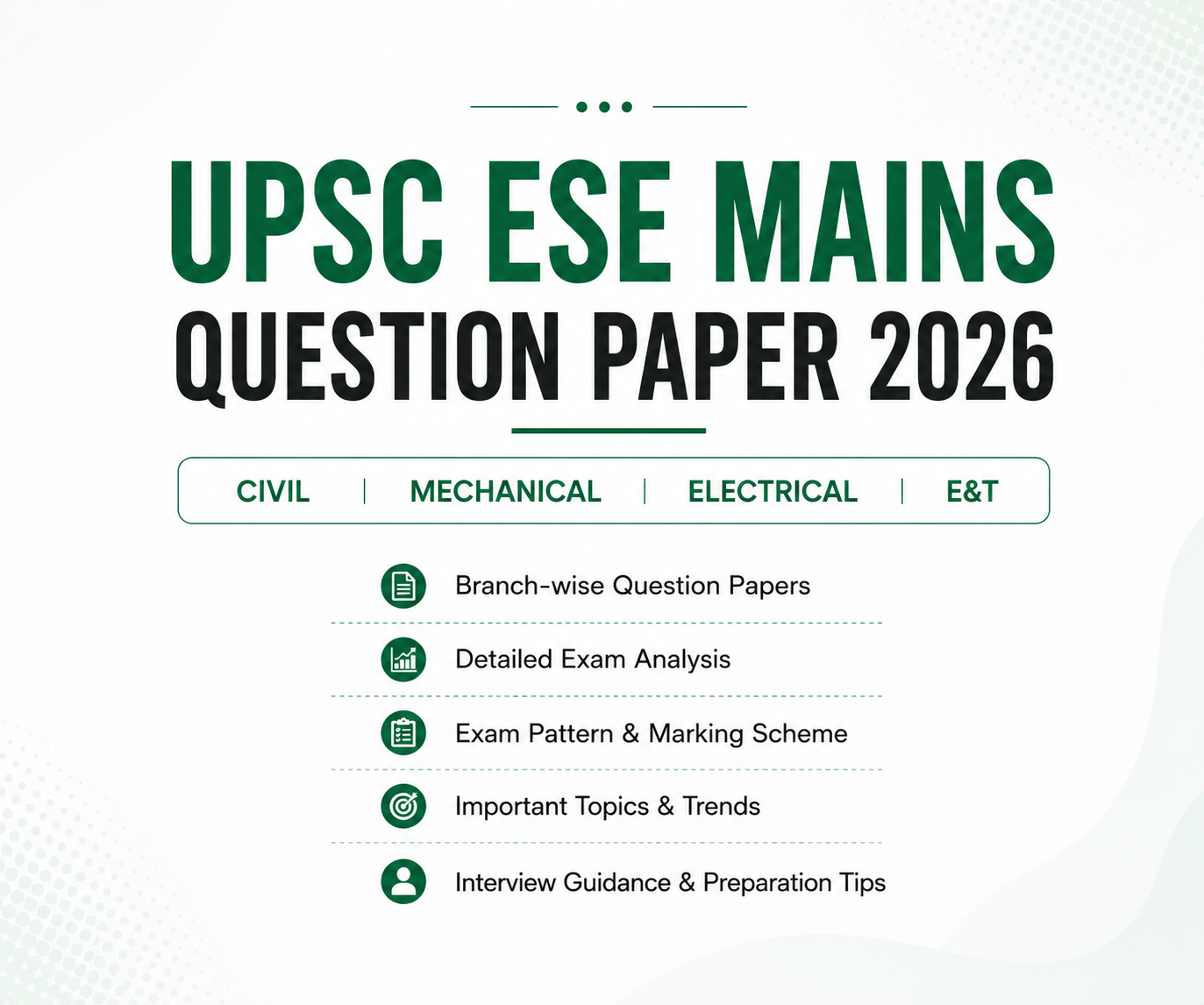 UPSC ESE Mains Question Paper 2026 PDF Download (Civil, Mechanical, Electrical & E&T) | IES Master