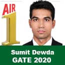 Sumit Dewda|AIR-1, GATE 2020 (CE)