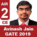 Avinash Jain | AIR-2, GATE 2019 (CE)