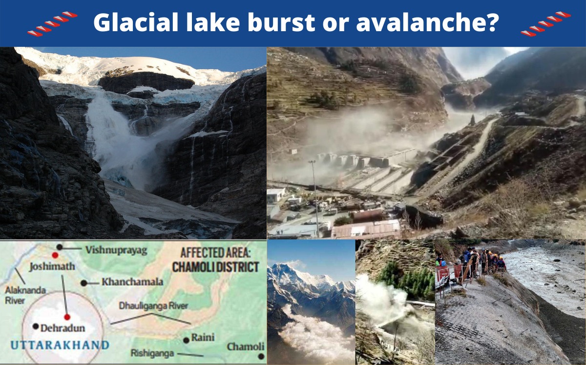 Glacial lake burst or avalanche?