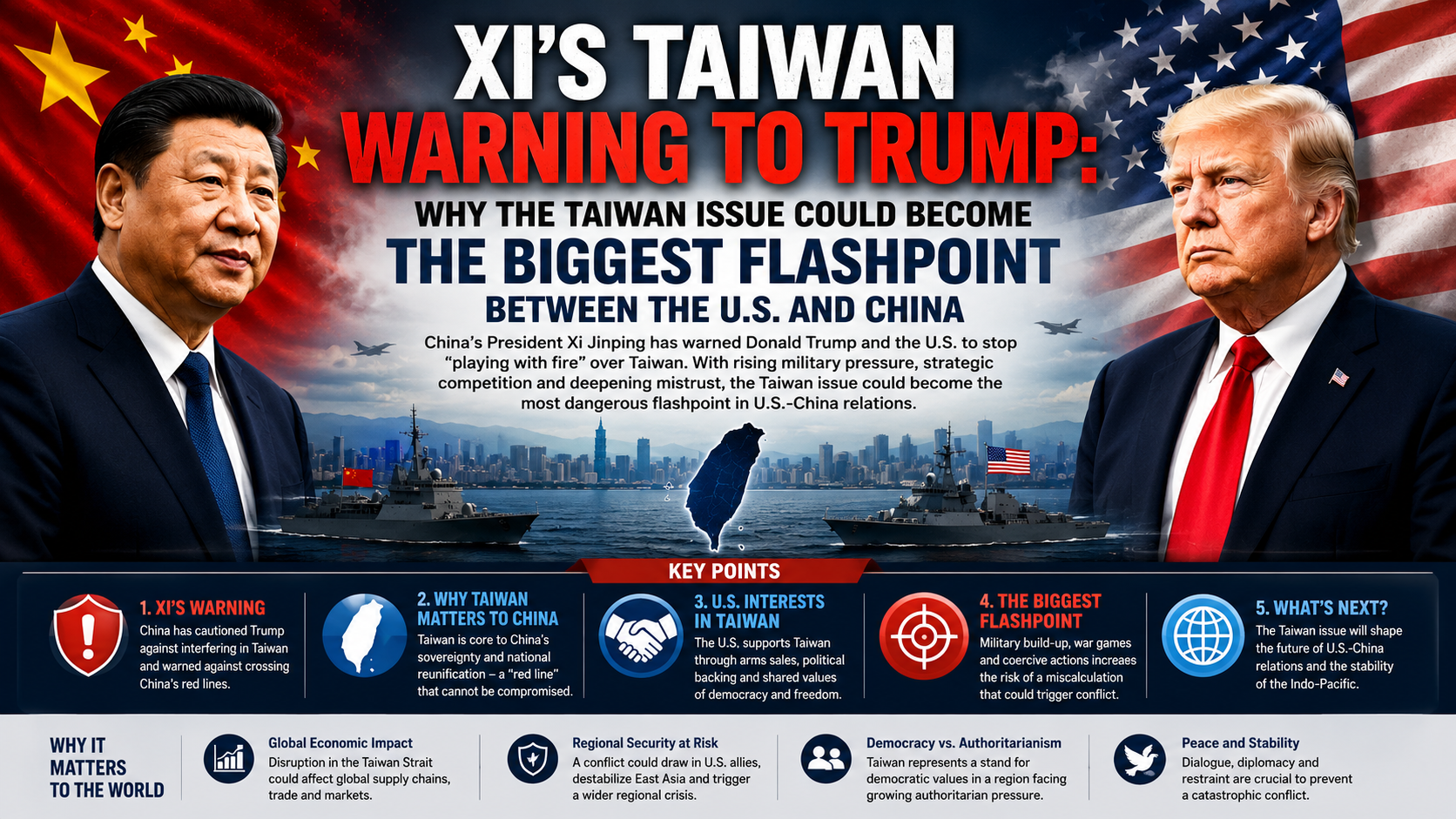 Xi Jinping’s Taiwan Warning to Trump: Is the World Moving Toward a US-China Conflict?