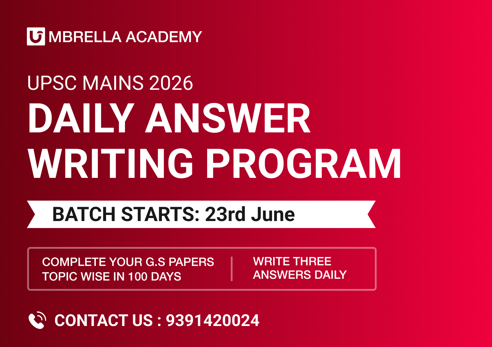 GS MAINS Daily Answer Writing Program 2026