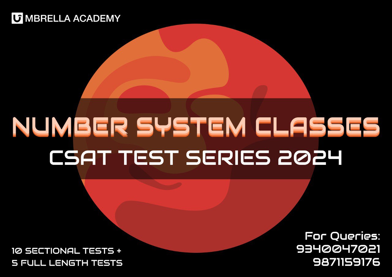 CSAT TEST SERIES 2024 & NUMBER SYSTEM Crash Course Videos
