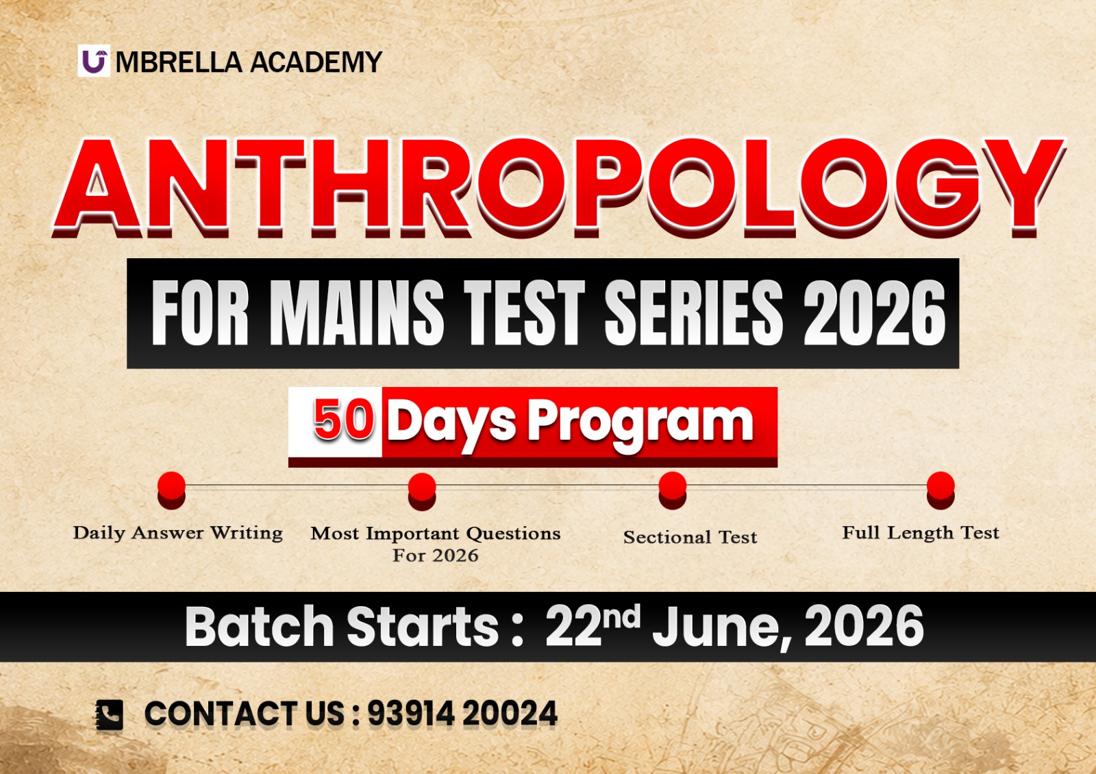 Anthropology 50 days Program for MAINS 2026