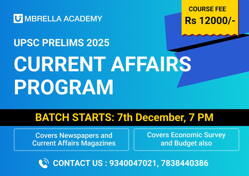 UPSC CURRENT AFFAIRS PROGRAM 2025