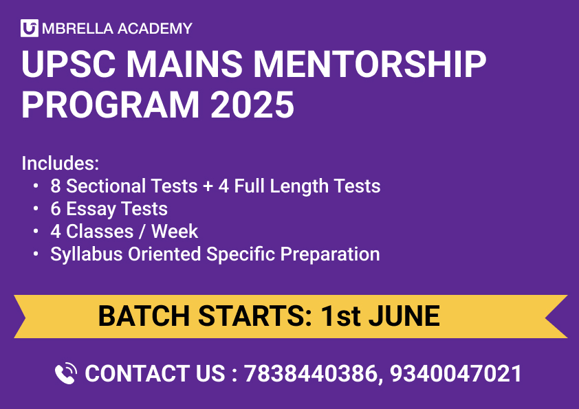 UPSC MAINS MENTORSHIP PROGRAM 2025