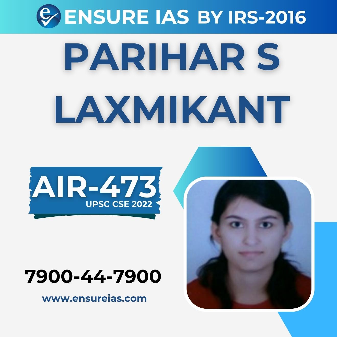 img-PARIHAR SHUBHALI LAXMIKANT - AIR 473