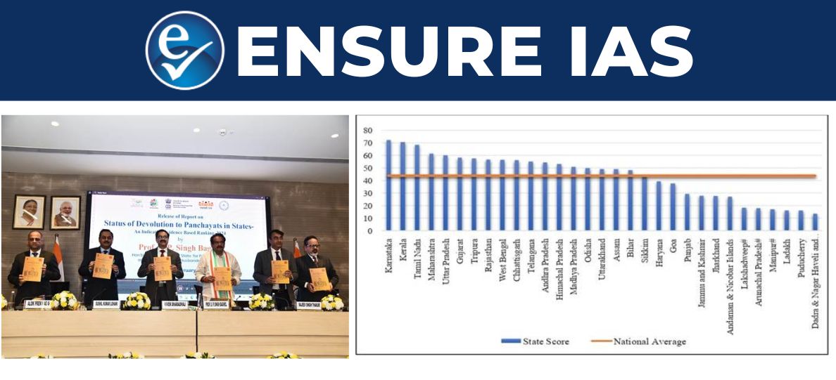 img-"Status of Devolution to Panchayats in States – An Indicative Evidence-Based Ranking" report