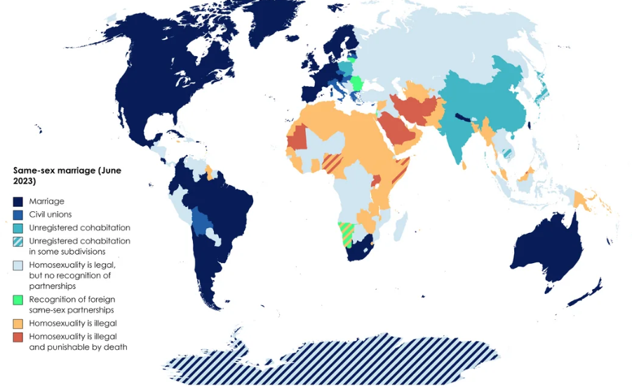 What is the status of same-sex marriage in the world?