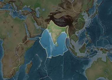 Indian Continental Plate is splitting apart