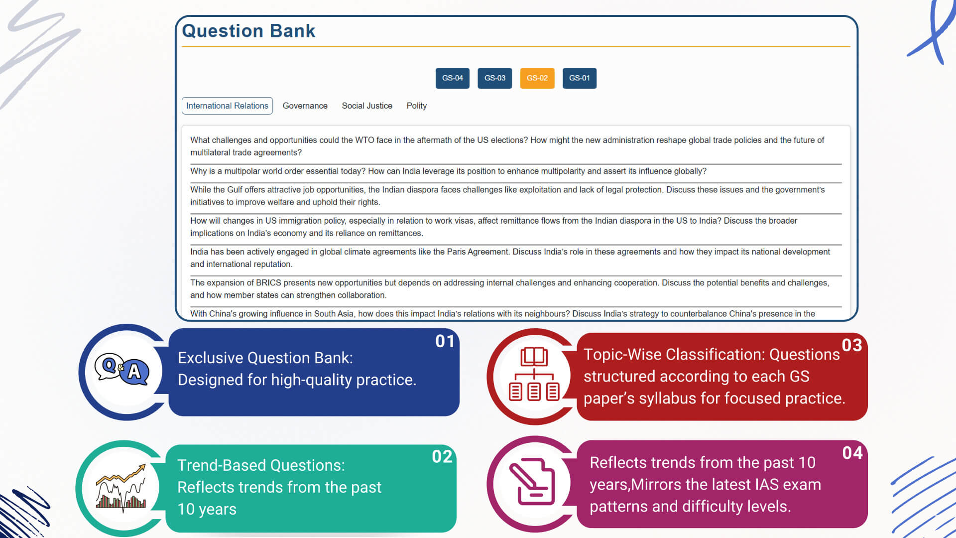 Exclusive Question Bank Curated by Experts for High-Quality Practice Questions 